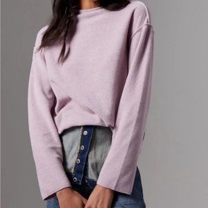 Anthropologie t.la Lavender Mockneck Long Sleeve Fleece Carla Cozy Pullover S